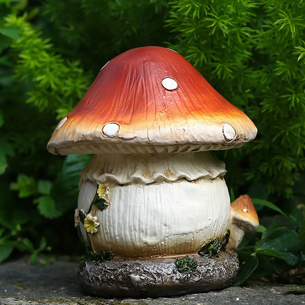 

1Pcs Miniature Resin Mushroom Fairy House Garden Ornament Desk Decoration Lawn Decoration Gift Miniature Fairy Garden House