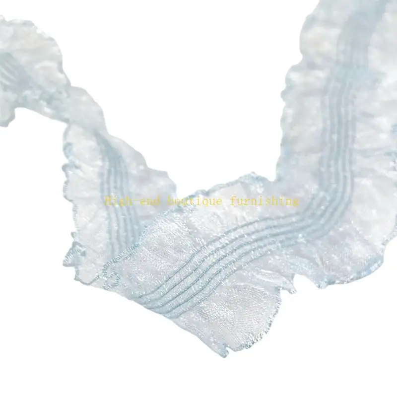 L9NB 10Yards Pleated Organza Ruffle Trim Ribbon for Dressmaking and Sewing Craft