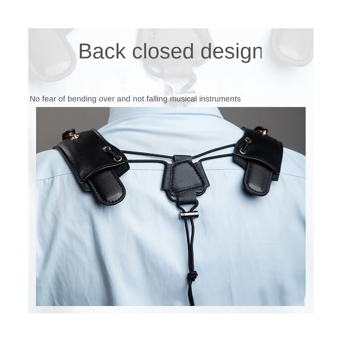 Saxophone Shoulder Neck Strap Adjustable Sax Double Shoulder Strap Harness Sax Musical Instruments image 5