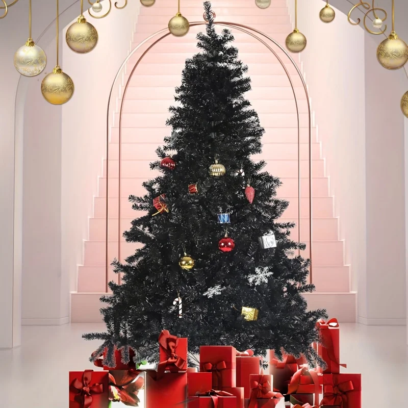 arbre-artificiel-noir-pieds-d'arbre-de-noel-et-d'halloween-sapin-artificiel-branches-en-pvc-avec-support-metallique-robuste