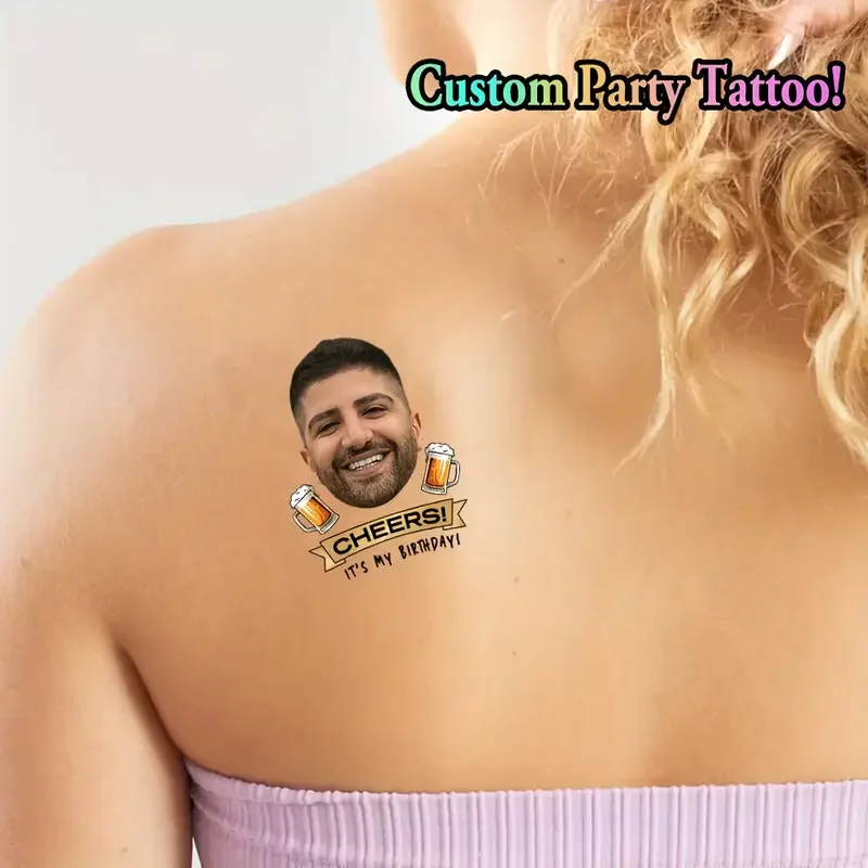 custom Oktoberfest in Munich temporary tattoo cheers bear personalized  birthday Party portrait sticker 15 PCS  Birthday gift