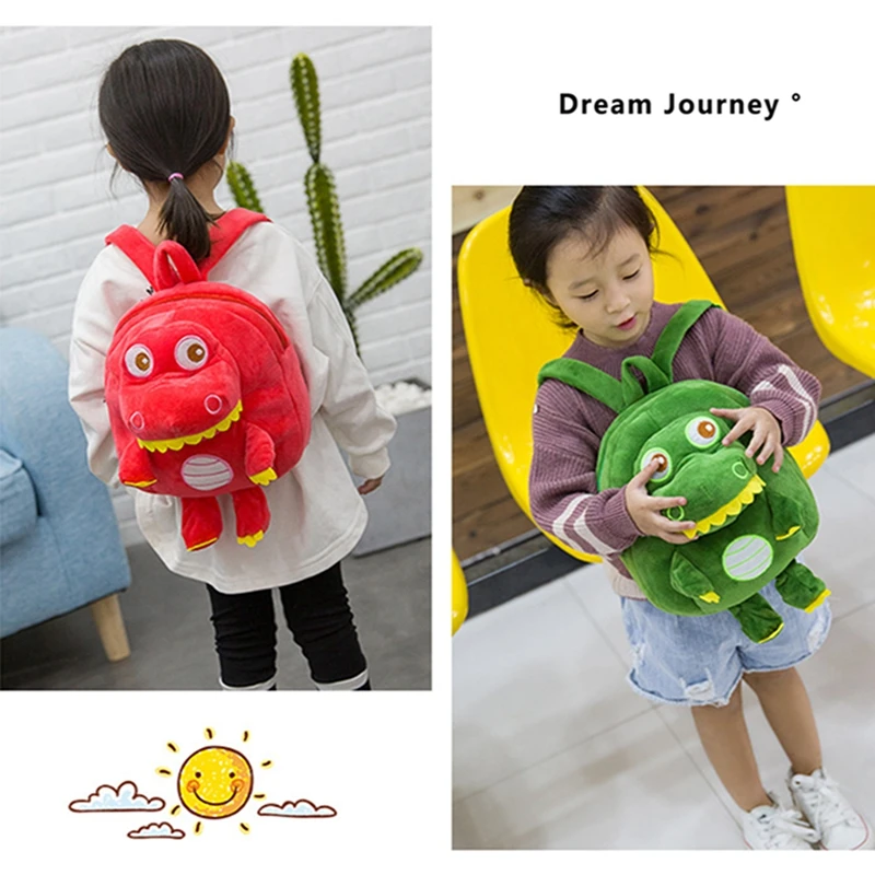 

Toddler Boys Girls Kawaii Backpack, Plush Cartoon Dinosaur Schoolbags for Outing, Camping, Zoo