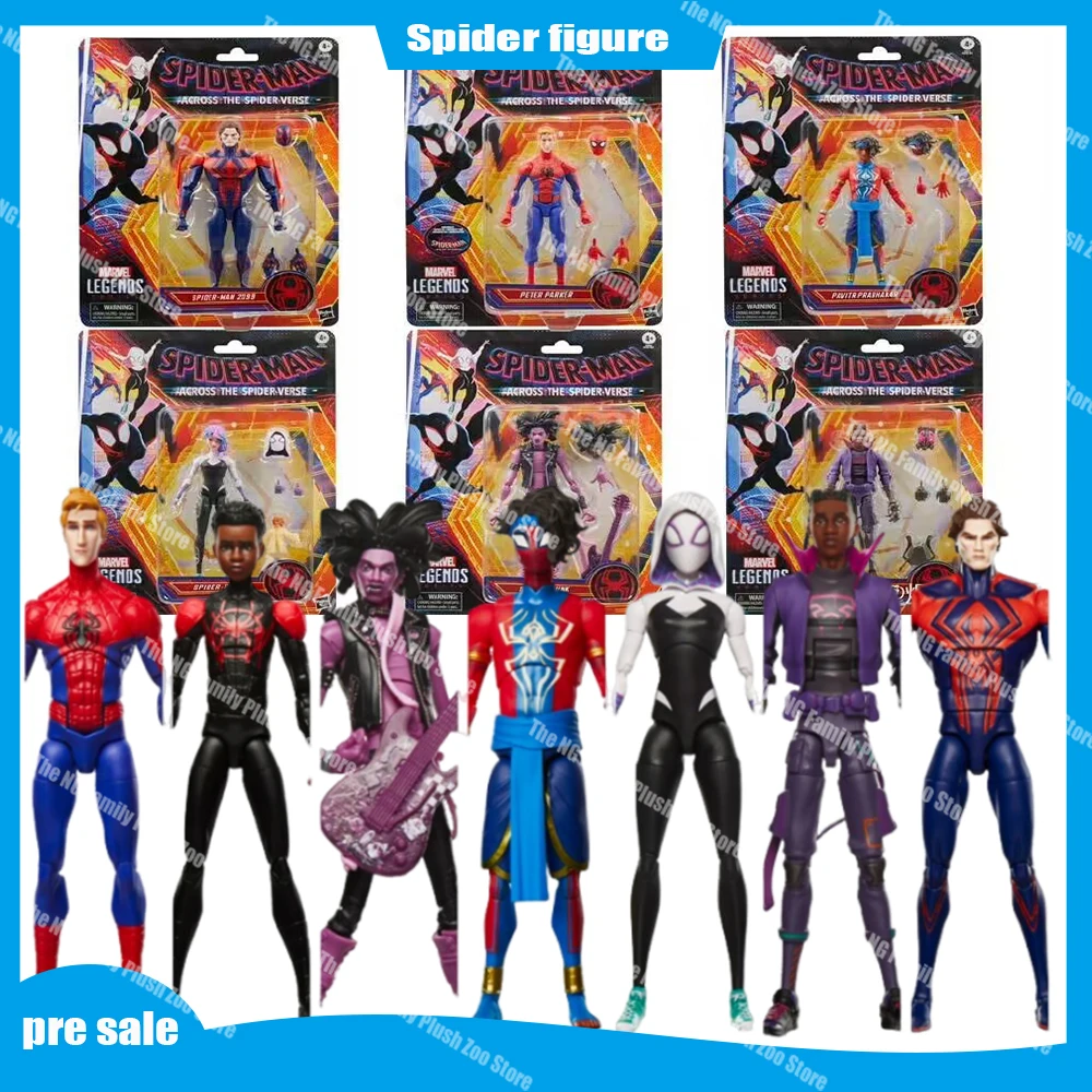 Marvel Legends Series Peter Parker Spider-Gwen Miles Morales  Pavitr Prabhakar 6 Inch Anime Action Figure Collectible Model Toy