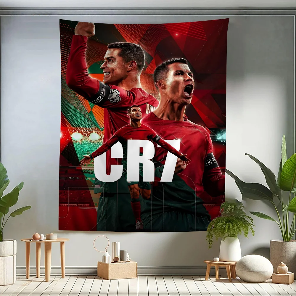 

C-Cristiano R-Ronaldo CR7 Colorful Tapestry Wall Hanging Bohemian Wall Tapestries Mandala Wall Art Decor