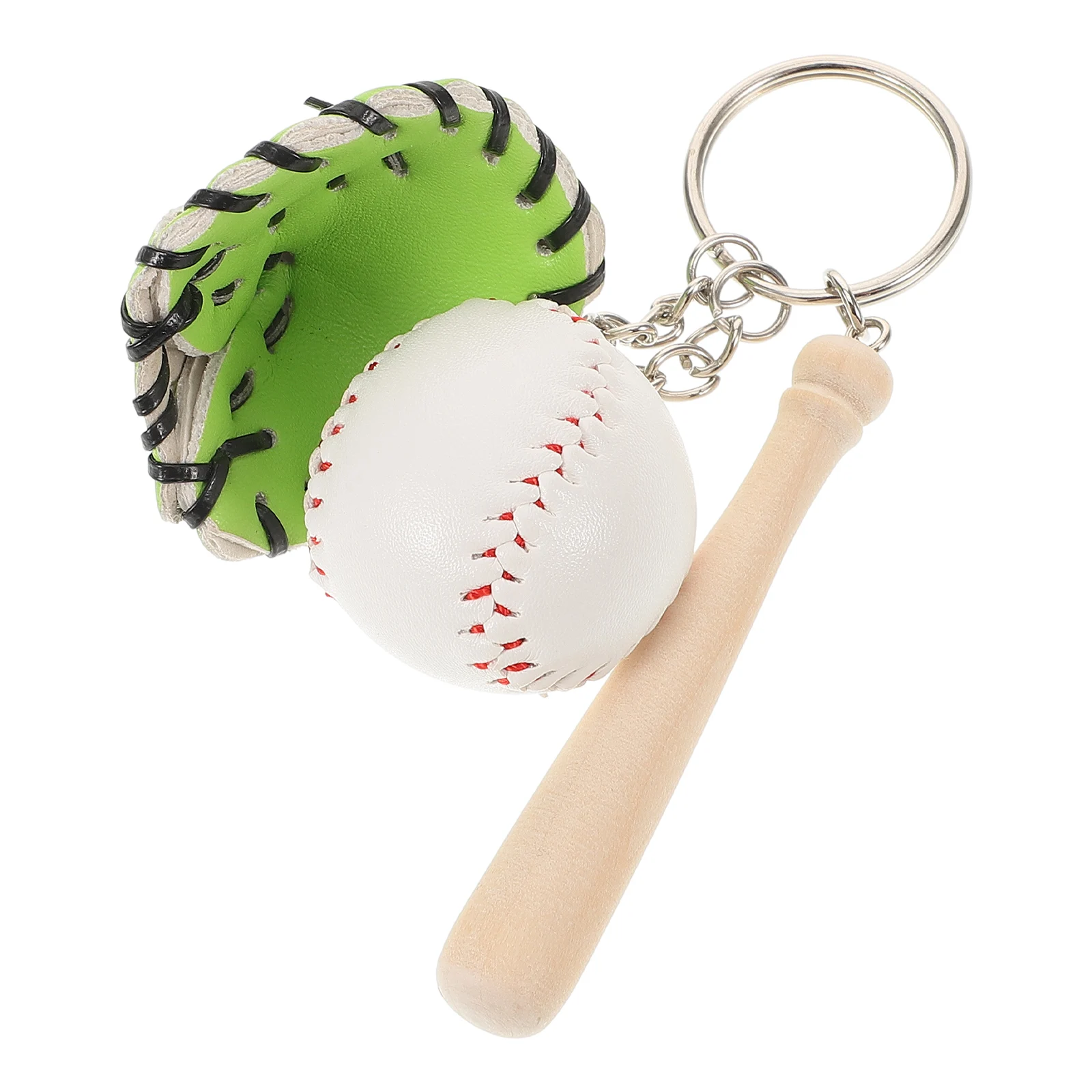 

Baseball Keychain 3 Piece Set Women Softball Accessories Baseball Bat Glove Keychains Bag Decor Sports Team Gifts Commemorative