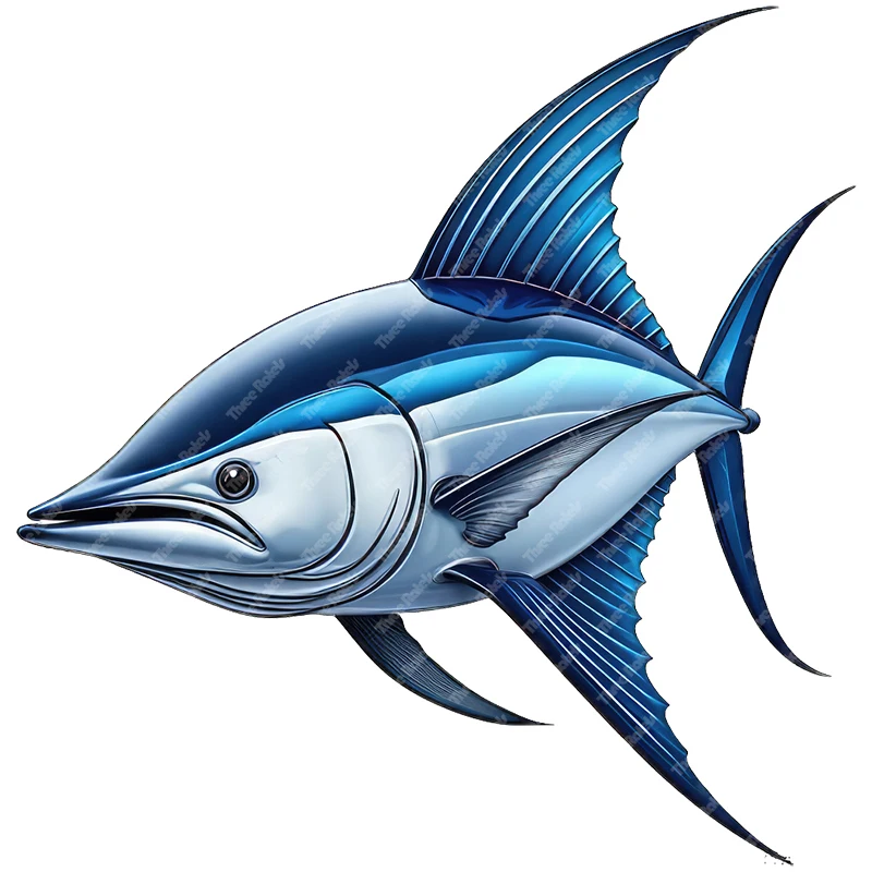 ثلاثة راتلز CC135 التونة الكرتون الجدار ملصق للديكور المنزل الصيد والعتاد ملصق جسم السيارة #4