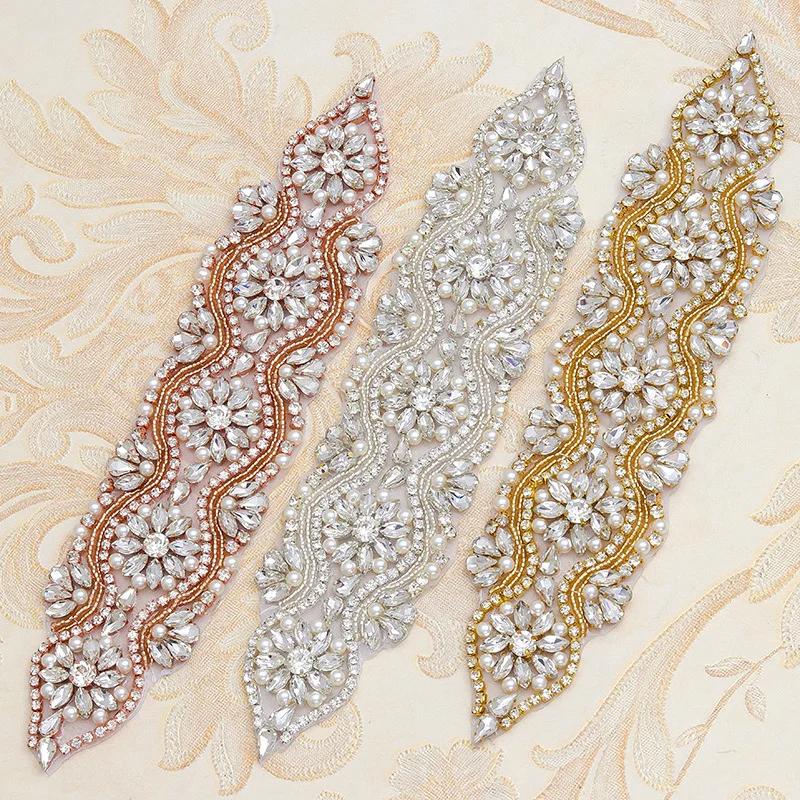 

Luxury Rhinestone Bridal Waist Cincher & Belt, Embellished Classic Wedding Dress Accessories