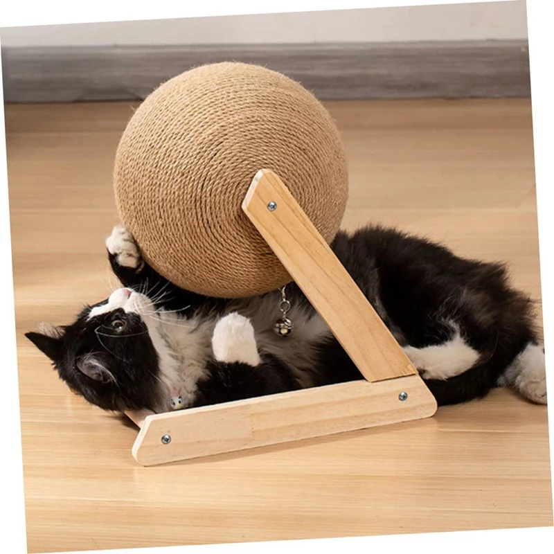 وسادة خدش للقطط على الأرض، حامل لوح خدش مضحك، كرة خدش للقطط، وسادات خدش عمودية للقطط، متينة