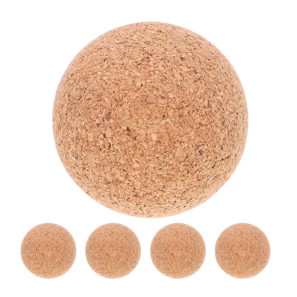 

5Pcs Tabletop Foosball Balls Wooden Cork Construction Smooth Comfortable Grip Long-Lasting Design Replacement Foosball