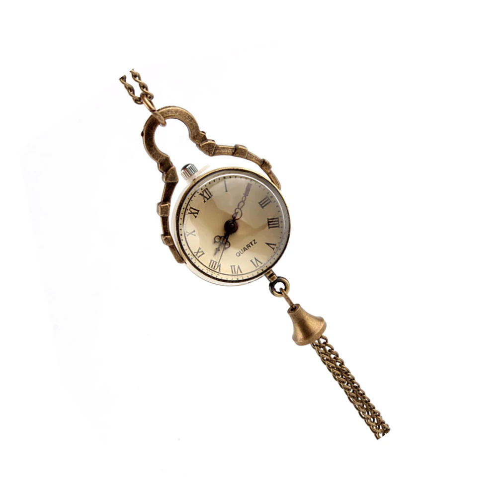 

Vintage Pocket Watch Quartz Movement Hanging Waist Watch Fashion Accessory Simple Retro Style Long Chain Decorative Piece