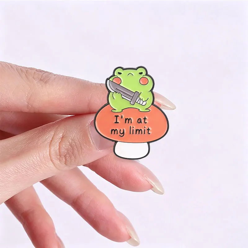 Can't Be Moody Rackin This Booty Slogan Pins Brooch Cartoon Frogs Knife Mushroom Badge Enamel Lapel Pin Accessory Collar Bag Hat