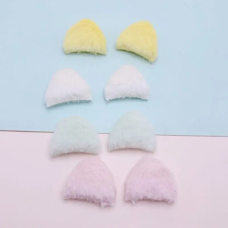 652F 10 Pcs Handmade DIY Hair Clips Ears Lovely Furry Hair Barrettes Hairpin for Creative Hair Styling Accessories