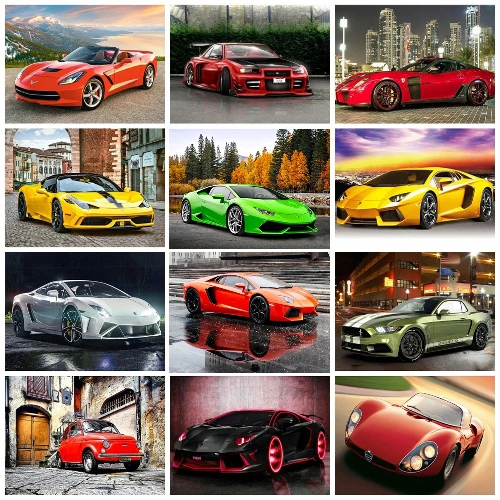 

Lamborghini 5D Diamond Painting Car DIY Full Diamond Embroidery Scenery Cross Stitch Handicraft Rhinestones Art Gift Home Decor