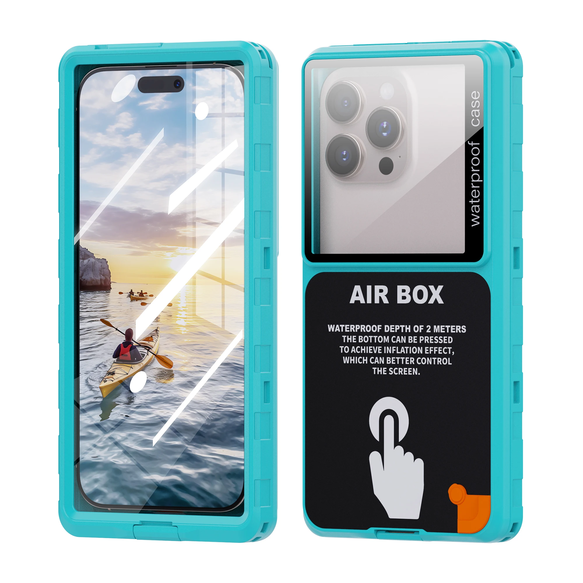 Shellbox waterdichte telefoonhoes voor 6,9' apparaten transparant universeel touchscreen onderwater stof- en valbescherming IP68 nieuw