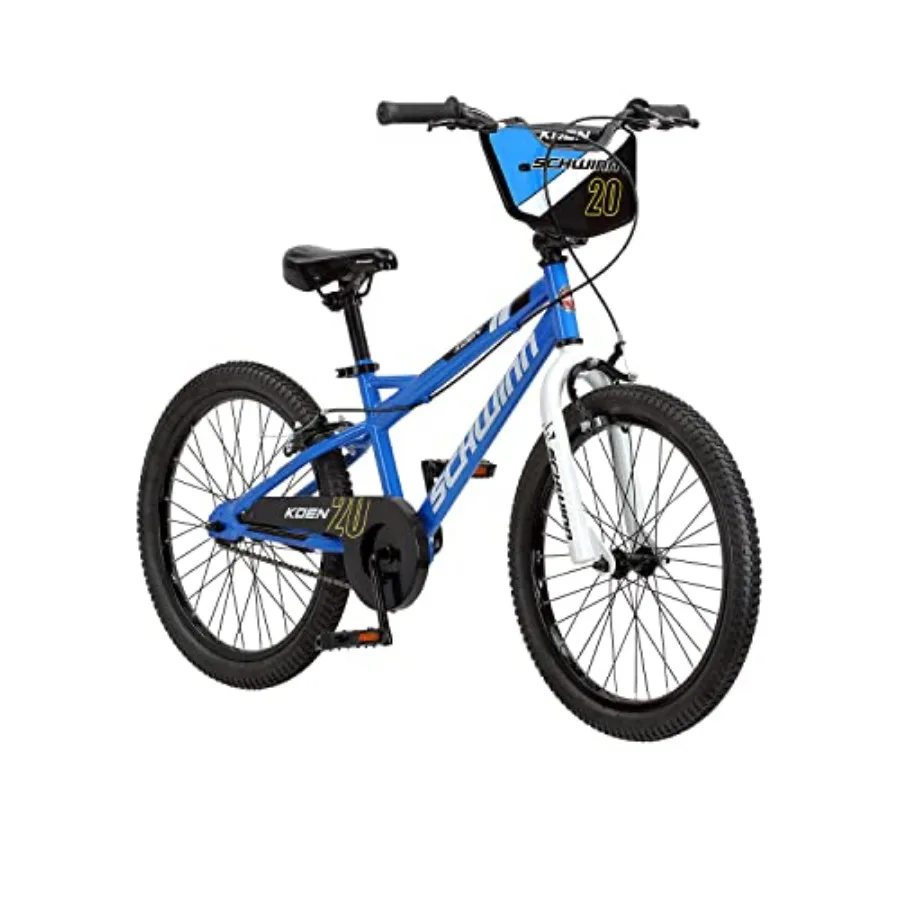 20 Inch Bike for Ages 7-13 SmartStart Ergonomic Design Adjustable Seat Grows with Child Rear Coaster Brake Front and Rear Hand