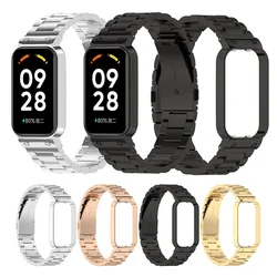 Stainless Steel Strap For For Xiaomi Smart Band 8 Active Bracelet Watchband For Redmi Band 2