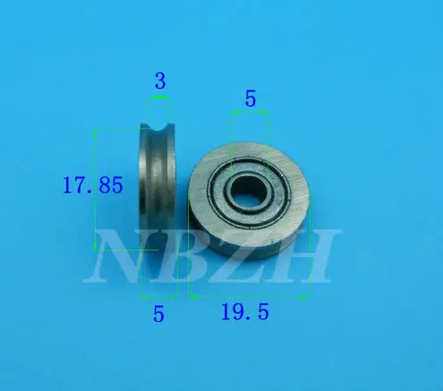 JS0519U U groove pulley bearings 5x19x6mm Ugroove roller wheel ball bearing for clothes hanger 635ZZ