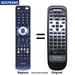 New Remote Control EUR646475 for Technics SA-AX720 VEQ2368 DVD-A10