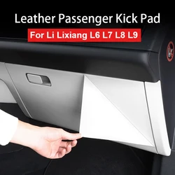For Li LiXiang L6 L7 L8 L9 Leather Car Passenger Anti Kick Pad Glove Box Kick Protection Sticker for Leading Ideal Li Lixiang