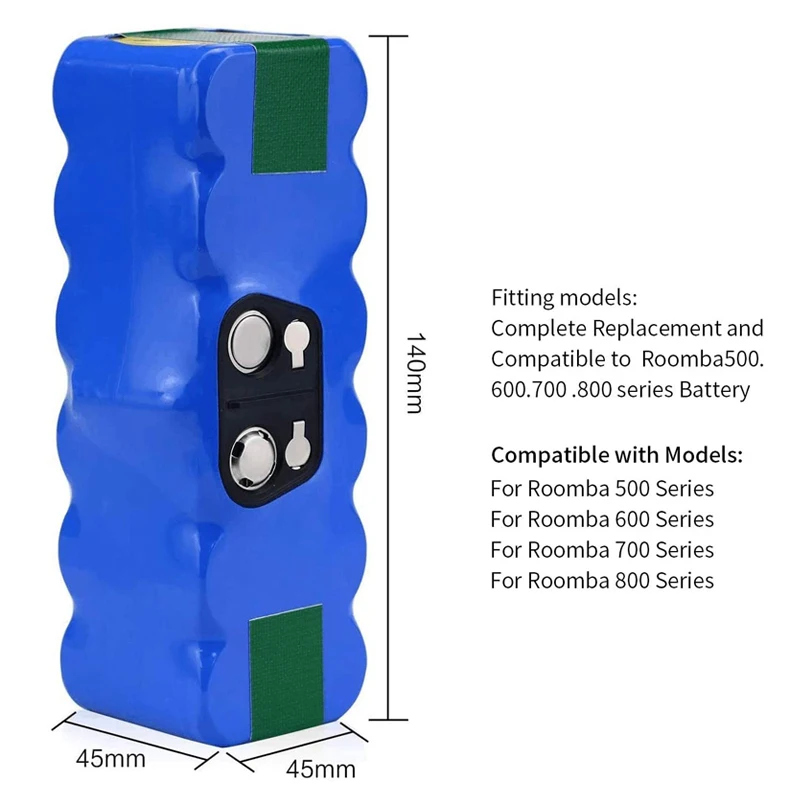 14.4V 5000Ah Li-ion Battery For iRobot Roomba Vacuum Cleaner 500 600 700 800 Series 510 530 550 560 650 770 780 790 870 880 R3