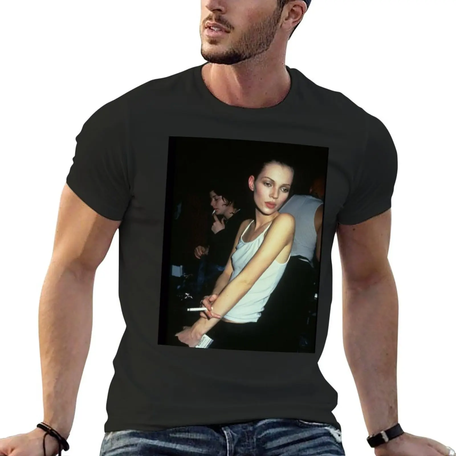 

Kate Moss Aesthetic T-Shirt korean fashion summer tops baggy shirts fruit of the loom mens t shirts