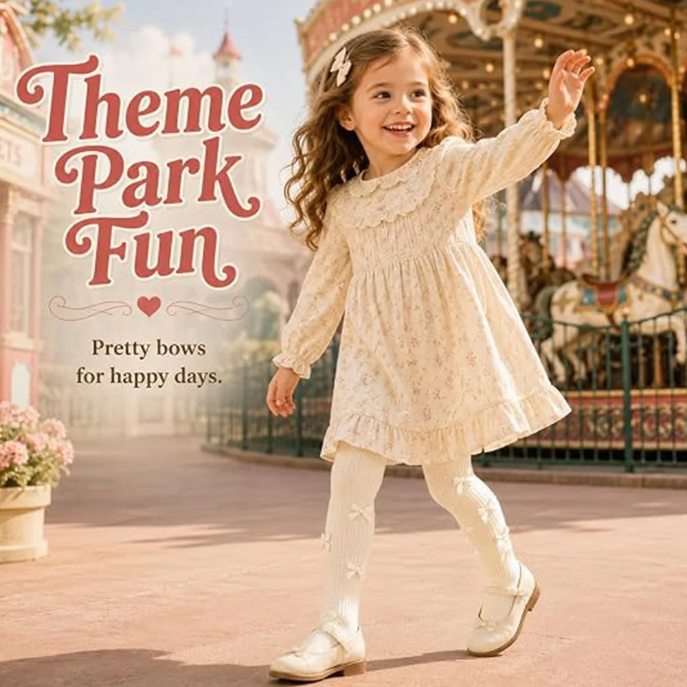 Girls White Ribbed Tights Kids Soft Stretch Knitted Princess Cute Casual Daily School Party Stockings Leggings Pantyhose Gifts