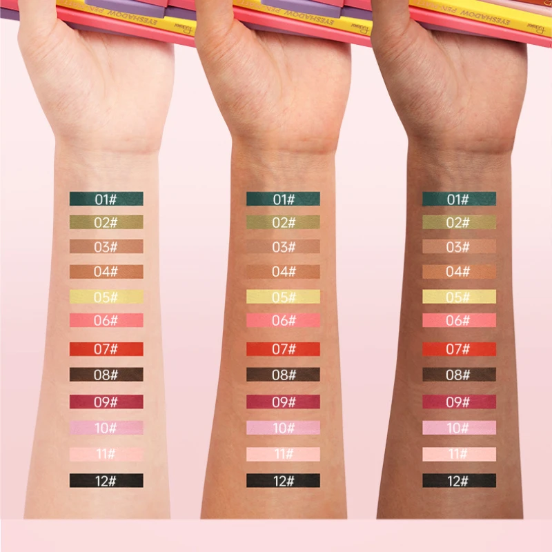 

High Quality Brand Pearly Glitter Lying Silkworm Eyeshadow Pencil Makeup Waterproof Lasting Sequins Flash Eye Shadow Gel Pen New