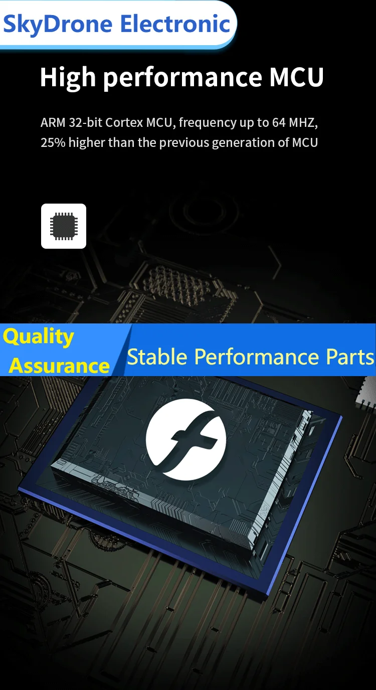 SkyDElFLYCOLOR X-cross HV3 ESC BL-32 5-12S 60A 80A 120A 160A ARM 32-Bit Cortex MCU Multiple Protocols