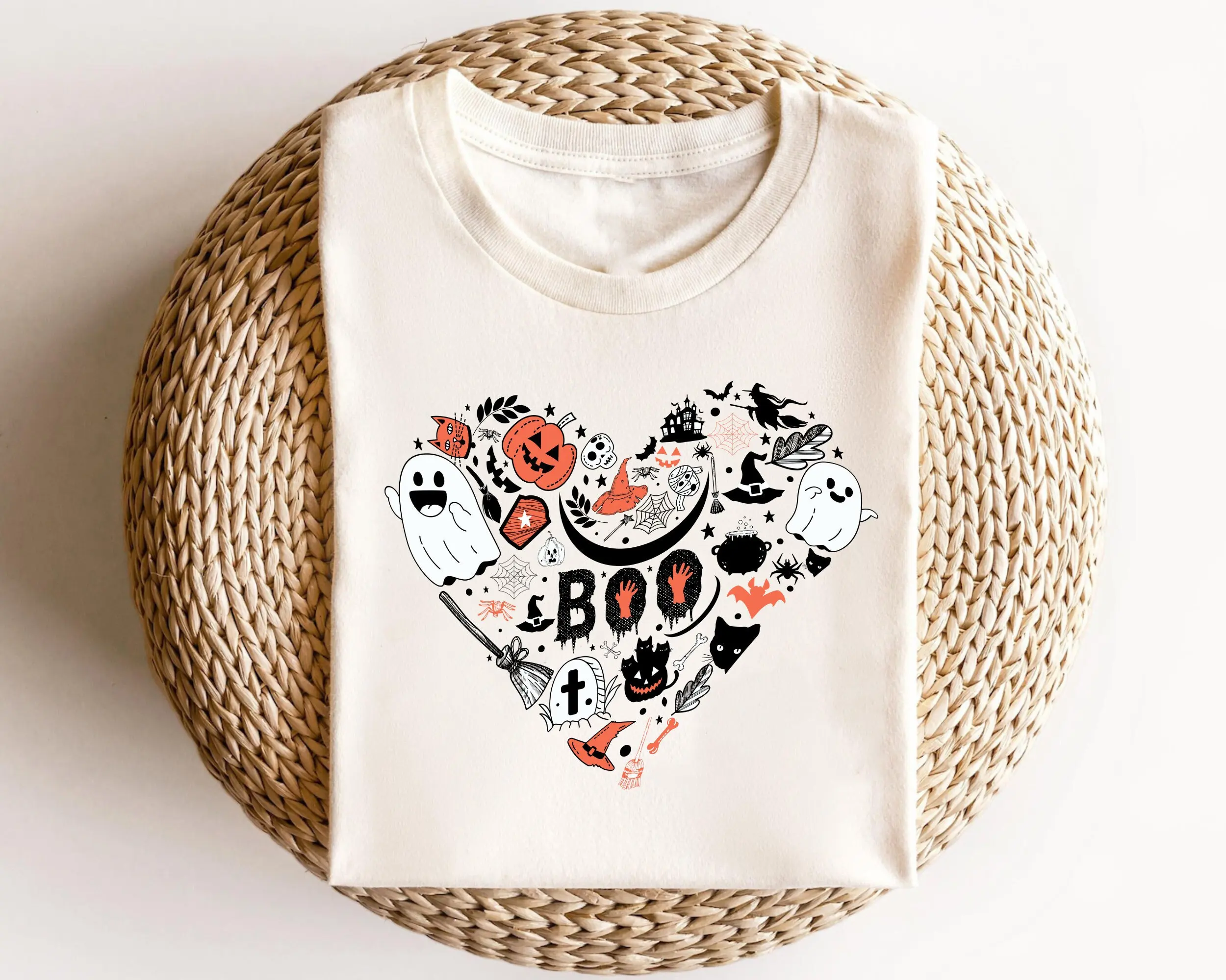 Halloween T Shirt Pumpkin Doodles Hearth Witch Group