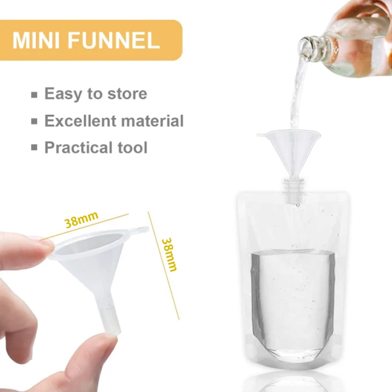 100ml-500ml  Travel Drink Spout Pouches Transparent Plastic Bags Sealed Juice Storage Beverage  Ice Cold Drink Pouch Portable