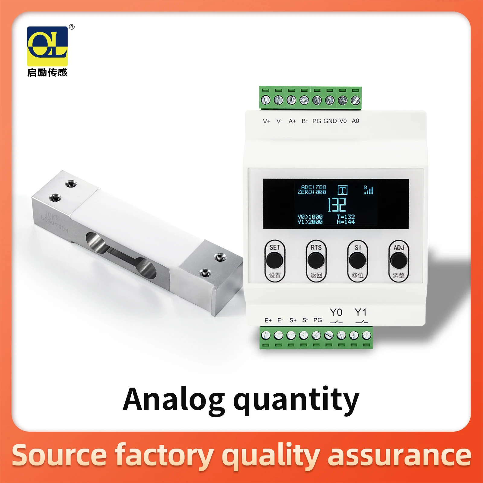 Test Compression Force Weight Pressure Sensor, Load Sensor with Display Transmitter Amplifier Load Cell 6kg 10kg 20kg 40kg 80kg
