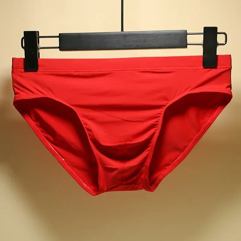 Sexy Men Bulge Pouch Briefs Low-Rise Solid Color Breathable Seamless Comfort Underwear Man Briefs Panties Underpants