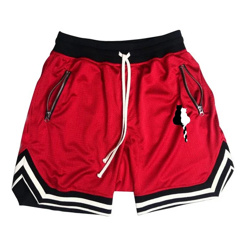 

Мужские шорты, летние дышащие шорты для бега, сетчатые быстросохнущие свободные спортивные баскетбольные футбольные тренировки, спортивная одежда для фитнеса