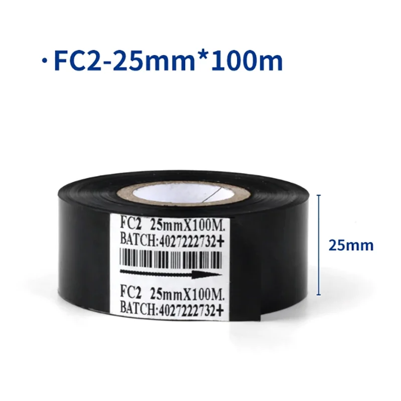 FC2 Hot Coding Foil Ribbon Date Batch Printing Ink Ribbon For Food Pharmaceutical Packaging 25 30 35mm