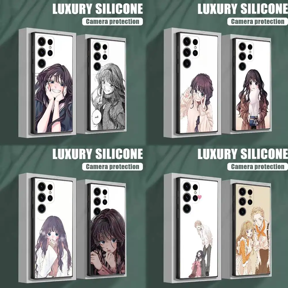 حافظة هاتف K-Kaoru Hana Wa Rin To Saku لهاتف سامسونج S25، S24، S23، S22، S21، S20، S10، Ultra، Plus، Lite، FE، غطاء أسود من السيليكون الناعم