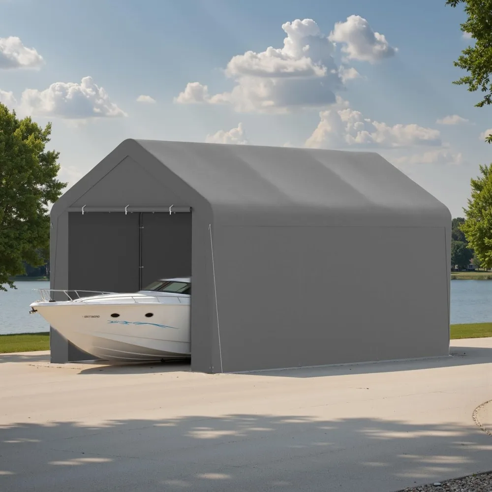 

Carport Car Ports Party Tent Heavy Duty Portable Car Shelter Garage Tent Outdoor Gazebo with Removable Sidewalls&Roll Up Doors
