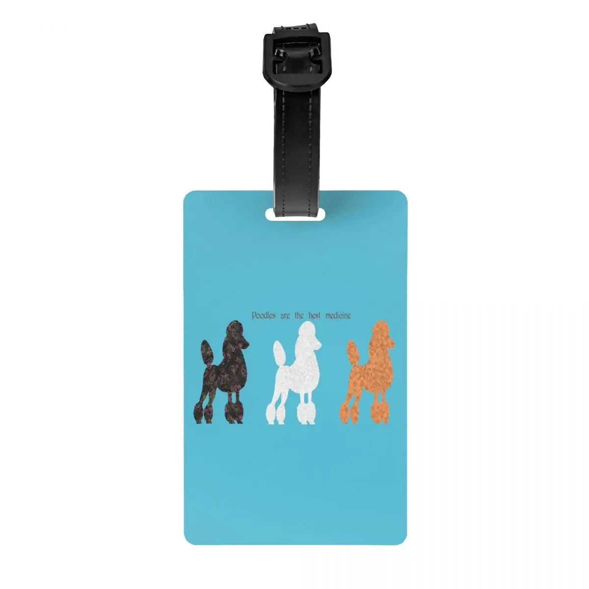 

Custom Poodle Dog Lover Luggage Tag Privacy Protection Cartoon Pudel Baggage Tags Travel Bag Labels Suitcase