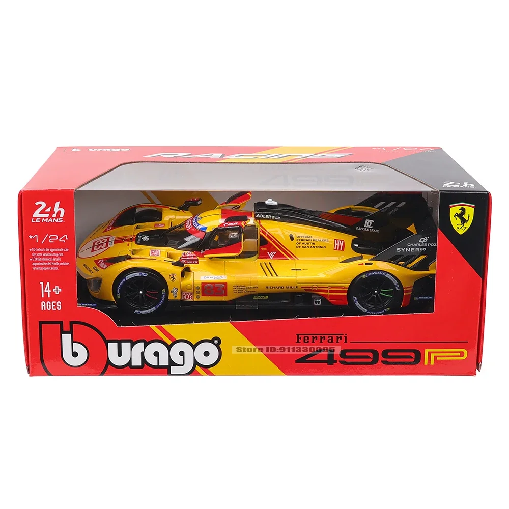 Bburago 1:24 202 فيراري 499P LMH صيغة سباق 488 250GTO FXXK 458 سبيكة فاخرة مركبة دييكاست سيارات لعبة مجسمة جمع هدية