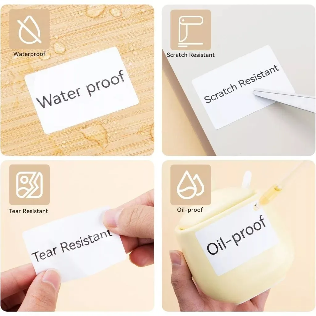 ل NIIMBOT B21/B3S/B1 ورق طباعة الملصقات البيضاء ورق الملصقات الحرارية علامة الملابس سعر السلع الغذاء (50*30 - 220 قطعة أبيض) #2