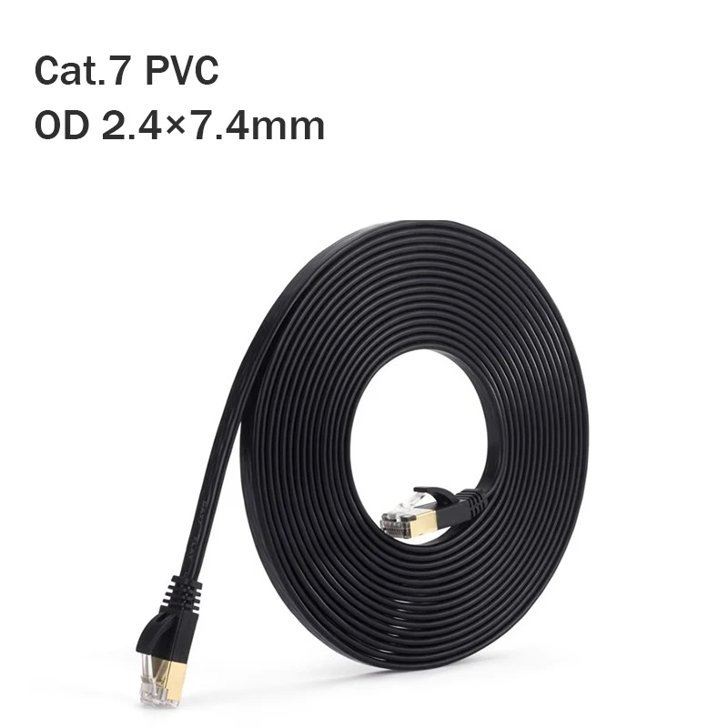Kabel Ethernet Linkwylan Cat 6 Cat7 UTP STP 1000M Płaski Kabel Internetowy LAN Patch Cord Sieciowy Smukły Długi Kabel Szybki do Routera — zdjęcie produktu 5