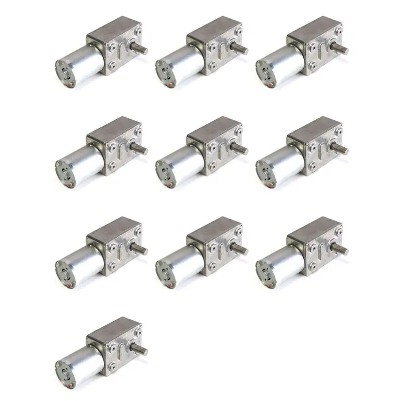 

ABRU-10X GW370 12V 6Rpm Reversible High Worm Geared Motor Torque Turbo DC Motor 35A