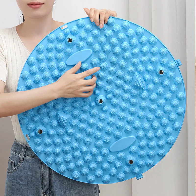 New Foot Yoga Massage Acupressure Board Mat Muscle Relaxation Round Exercise Mat Fitness Foot Training Acupuncture Physiotherapy