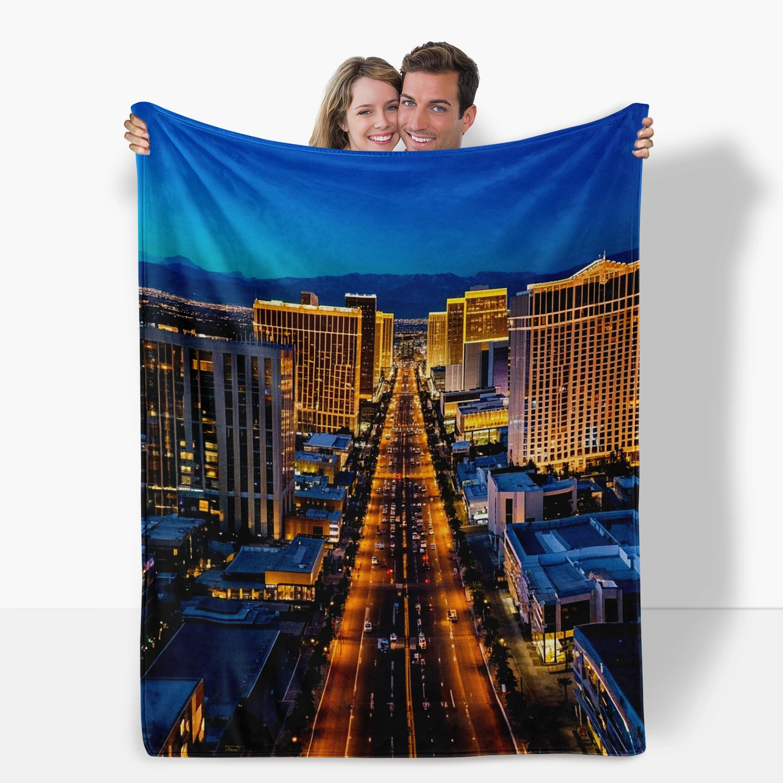 Las Vegas City Night View Special Throw Suitable For Home Use Brings Warmth Anytime Anywhere As A Gift