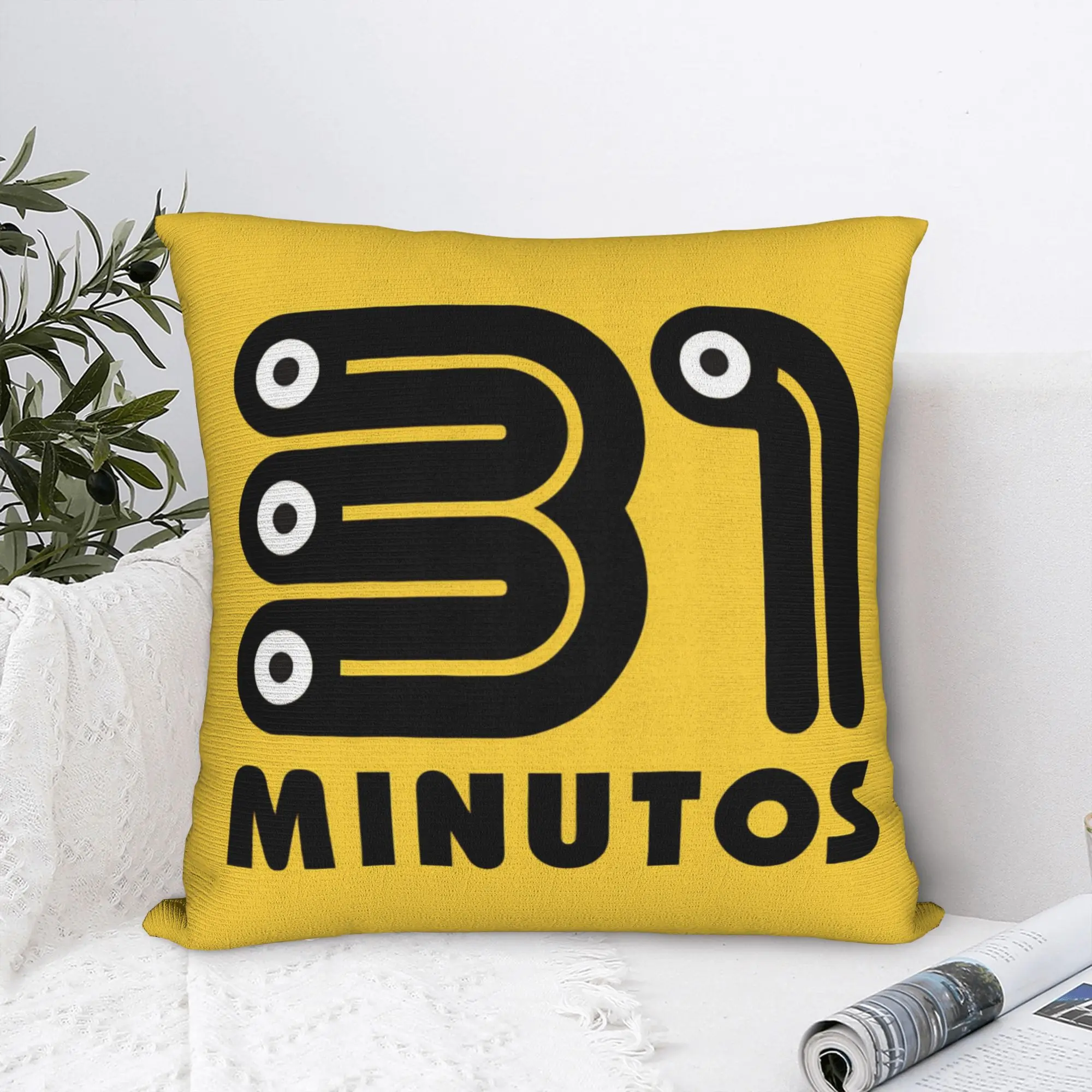 Funda de Almohada Decorativa de Poliéster con Diseño de Comedia Chilena, 31 Minutos, 45X45cm, Venta al por Mayor para el Hogar