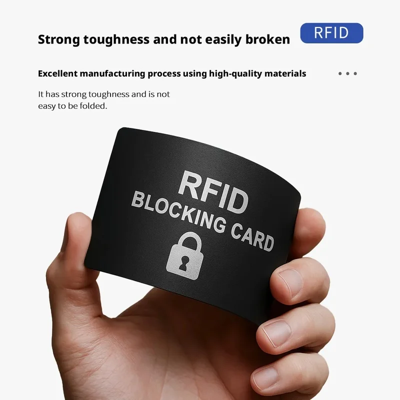 5Pack RFID Blocking Credit Card Protector NFC Theft Shield Wallet Guard Debit Cards ID Passport Protection