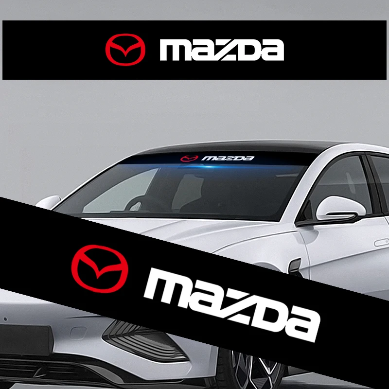 For Mazda 3 6 Atenza Axela Demio CX3 CX5 MP MS Car Goods Car Front Windshield Stickers Front and Rear Decorative Decals Sticker