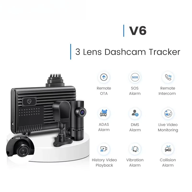 nsurance Telematics 4G Dash Cam with ADAS DMS Driver Monitoring Camera System for UBI Fleet Risk Management Solution