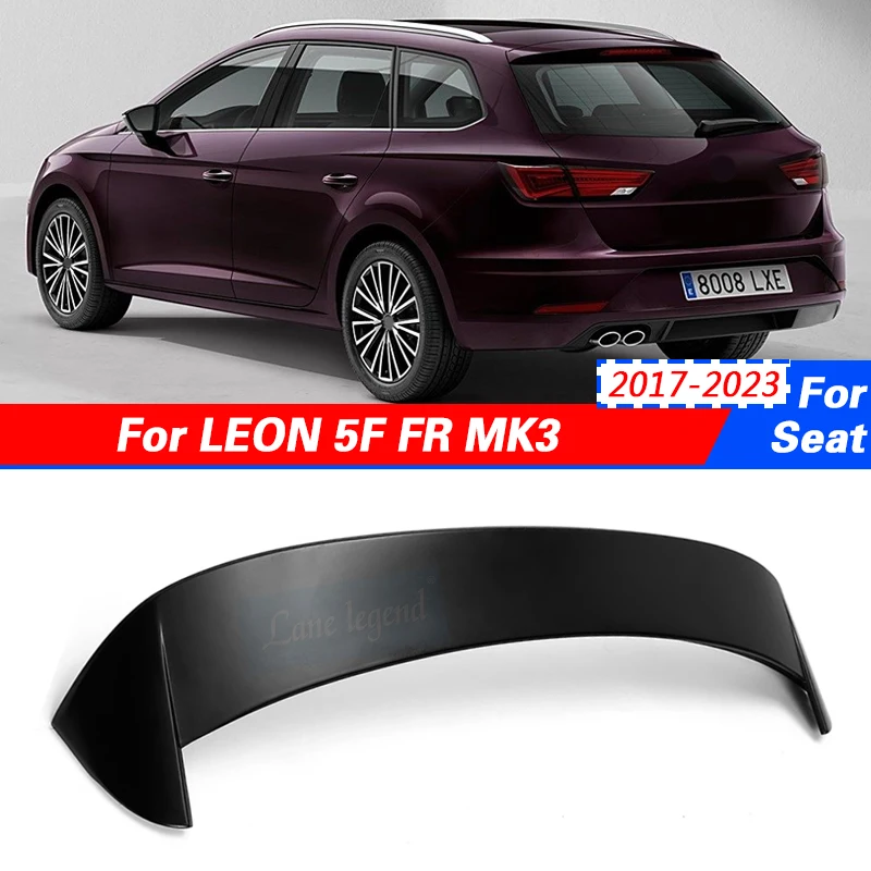 For Seat LEON 5F FR MK3 2017-2023 Car Rear Trunk Boot Roof Lip Spoiler Cap Glossy Black Tail Wing Bodykit Accessories