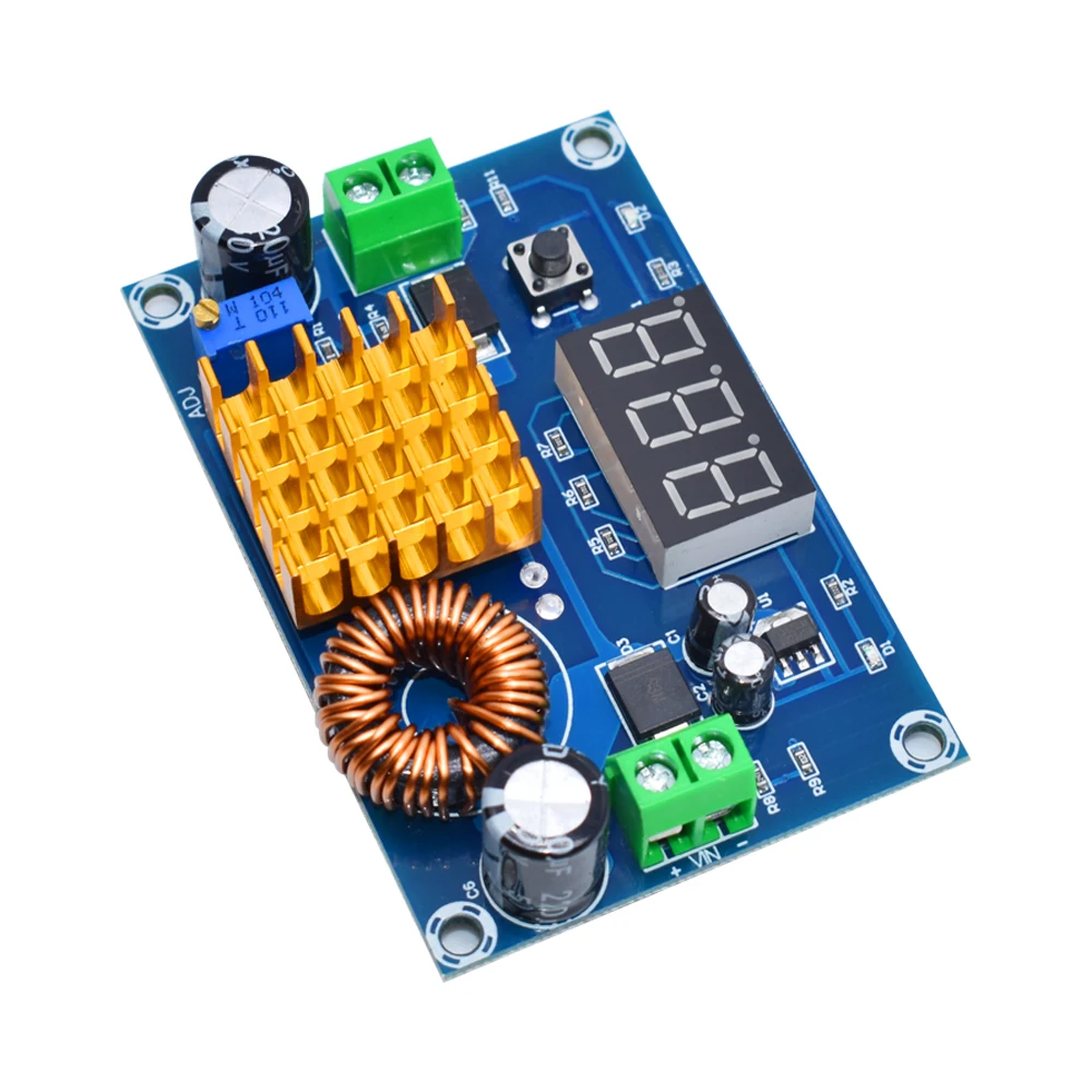 LIZAO DC 3V-35V to 5V-45V Step Up Boost Module 5A Adjustable Voltage Regulator Board with Digital Voltmeter for Power DIY