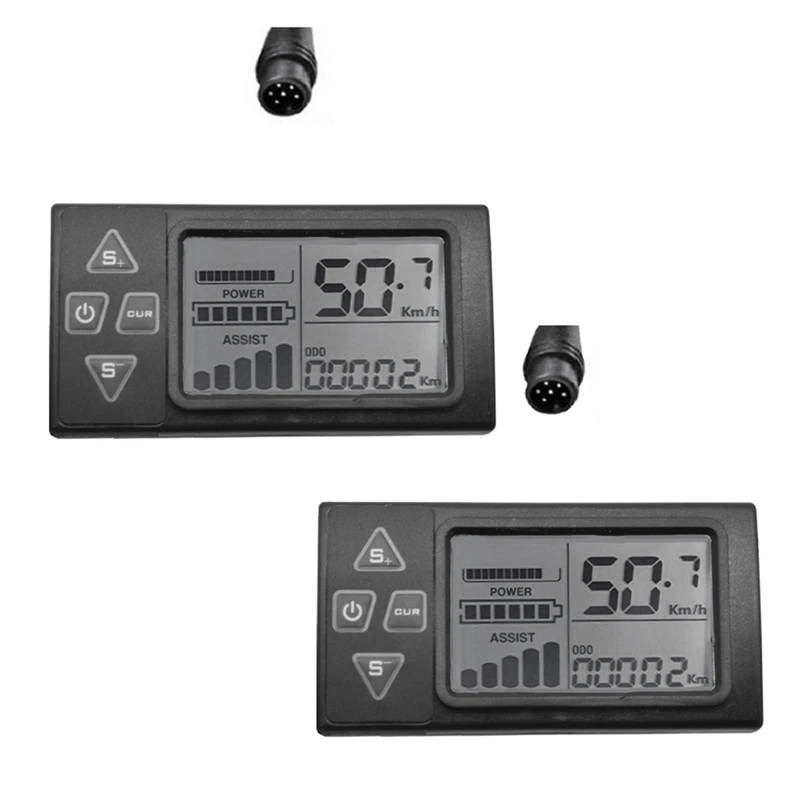 

New-Electric Bicycle S861 LCD Screen Display 6PIN For 24V 36V 48V Ebike Manual Control Speedmeter Waterproof Connector